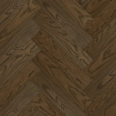 Кварцевый паркет Quartz Parquet Английская Ёлка Дуб Брауни 33-413 браш, фаска